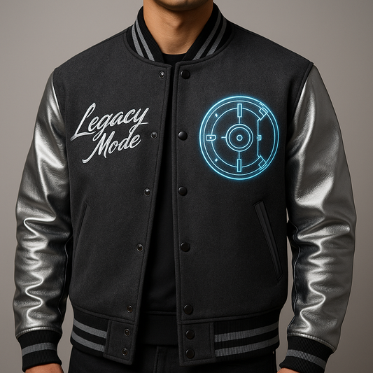 (A)  Legacy Mode Varsity Jacket